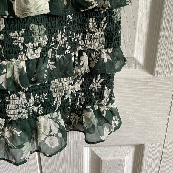 Abercrombie tie-strap smocked midi dress - Picture 5 of 7